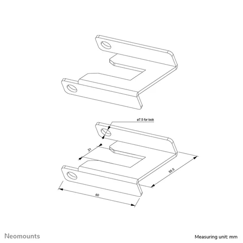Neomounts ABL-875 Radbremsen für Trolley – 2er-Set