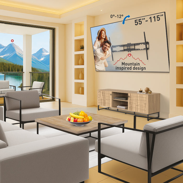 Barkan BM510 TV-Wandhalterung 55–115 Zoll – Neigbar – Bis zu 120 kg