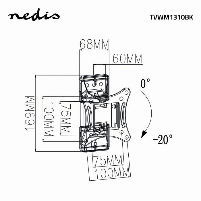 Full-Motion TV-Wandhalterung | 13 - 27 Zoll | Max. 15 kg | 1 Drehpunkt