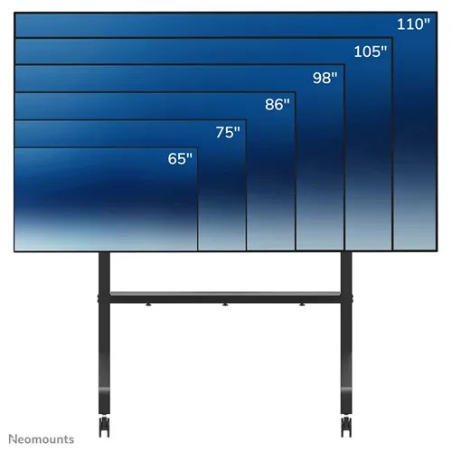 Neomounts FL50-575BL1 Bodenständer: Mobile Lösung für 65-110-Zoll-Fernseher - Schwarz