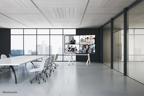 Mobiler Bodenständer Neomounts FL50-575WH1 für 65-110" Bildschirme - Weiß