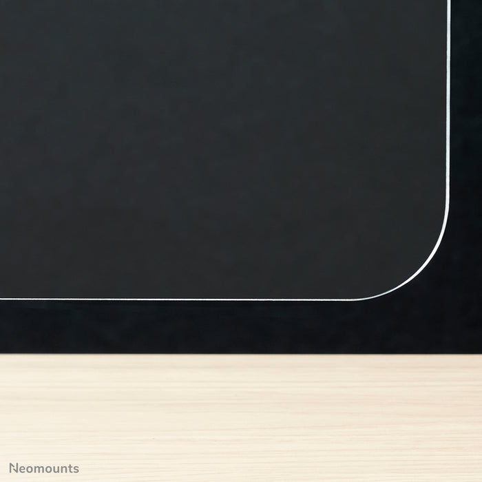 NS-PLXPROTECT2 ist eine transparente Sichtschutzwand für 2 Flachbildschirme und bietet Distanzschutz auf dem Arbeitsboden – Transparentes Acryl, 100 % recycelbar | PLXPROTECT ist als EU-Geschmacksmuster angemeldet |