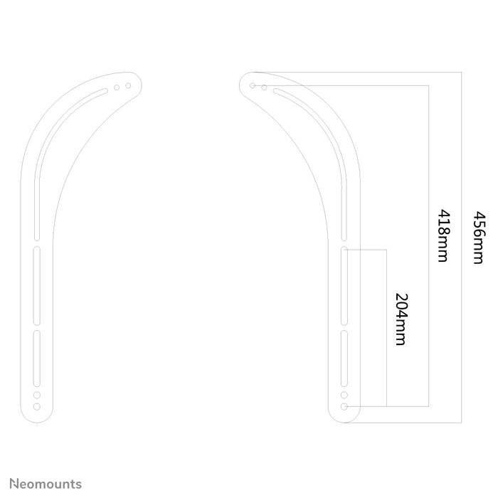 Soundbar-Halterung, Modell NS-SB100, ist ideal für die Montage einer Soundbar unter Flachbildfernsehern.