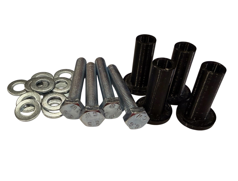 P-Ring-Adapterset passend für Samsung-Fernseher – 4x P-Ring – 4x M8x50-mm-Schrauben + 12 Unterlegscheiben – Zur Montage einer TV-Halterung