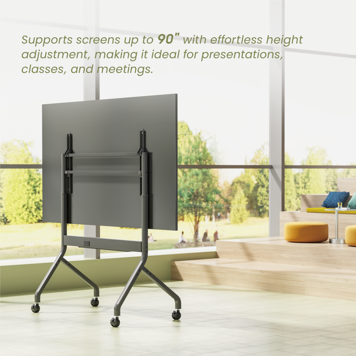 Wolff Mount TVB-136 | Elektrisch höhenverstellbares Präsentationsmöbel | Geeignet für Bildschirme von 50 bis 90 Zoll | VESA 900x600 | Max. 90 kg