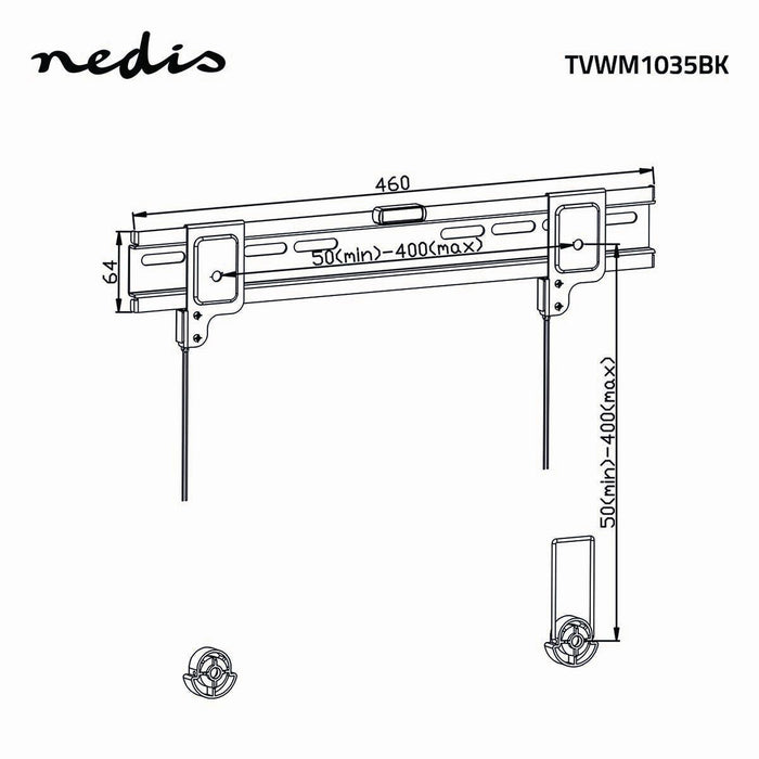 TV-Wandhalterung | Ultraflache Wandmontage fest | 26 - 42"