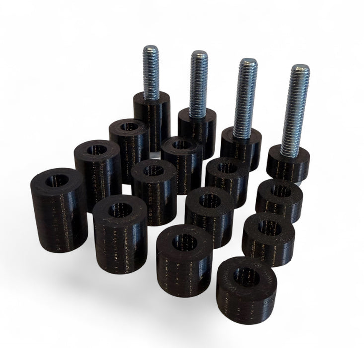 Abstandshalter für TV-Halterung M8 – Komplettset mit Schrauben 10–25 mm