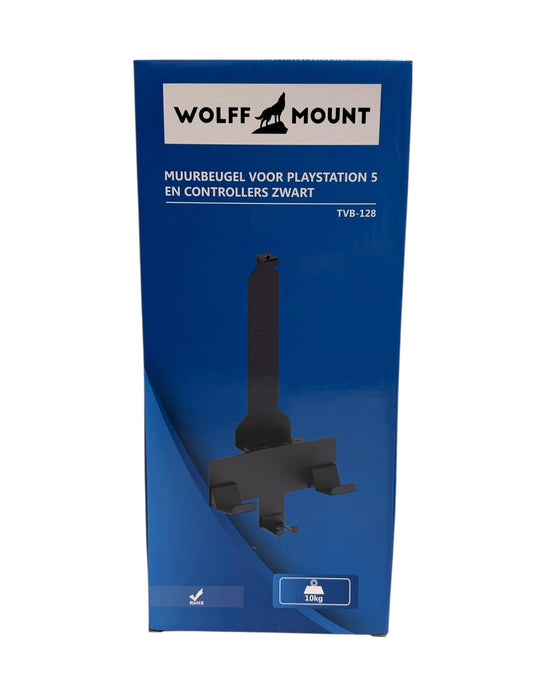 Wolff Mount PS5-Halterung – Wandhalterung für PlayStation 5 und Controller – Schwarz