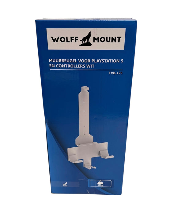 Wolff Mount PS5-Halterung – Wandhalterung für PlayStation 5 und Controller – Weiß