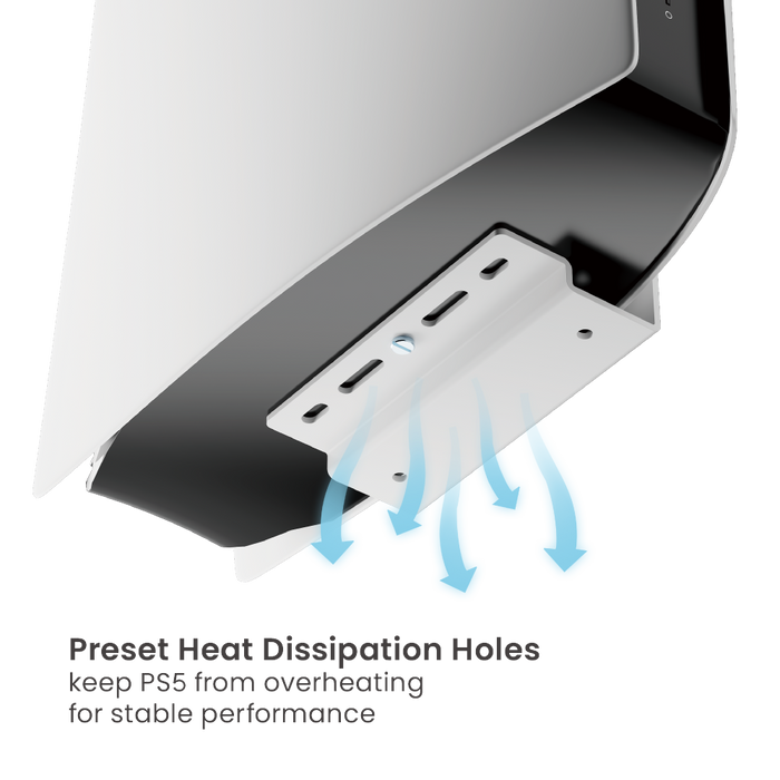 Wolff Mount PS5-Halterung – Wandhalterung für PlayStation 5 und Controller – Weiß