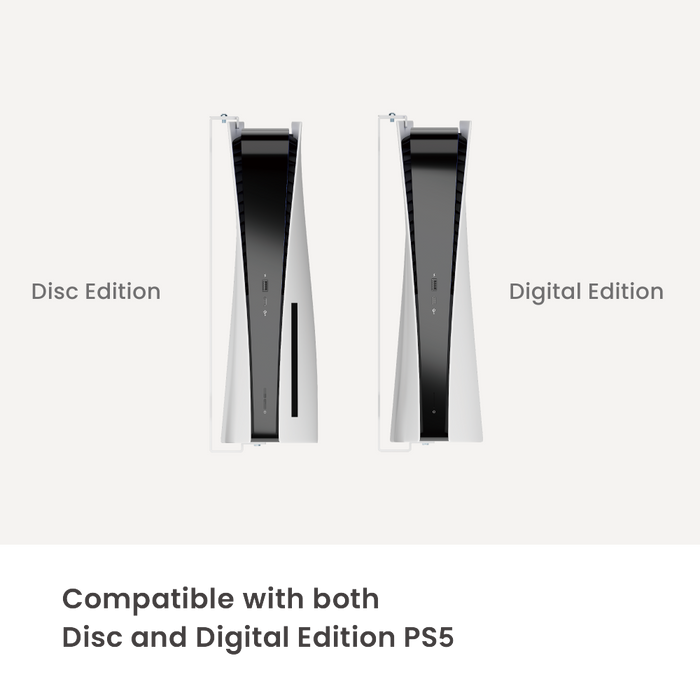 Wolff Mount PS5-Halterung – Wandhalterung für PlayStation 5 und Controller – Weiß