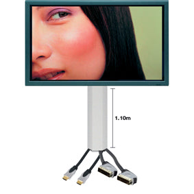 Kabelkanal TV Aluminium weiß 5cm breit