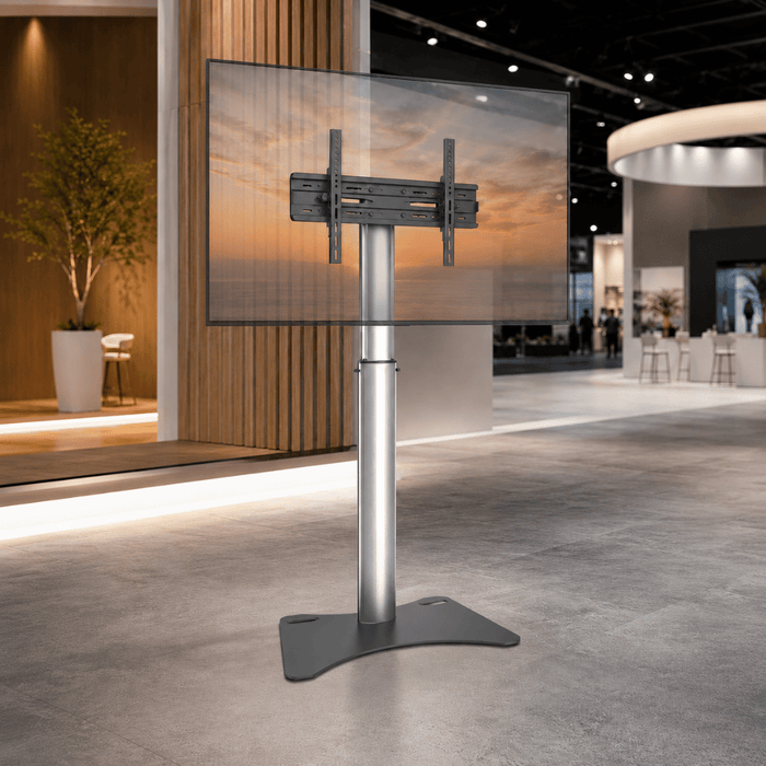 Wolff Mount Universeller Aluminium Verstellbarer schlanker TV-Standfuß |32 -70 Zoll |Präsentationssäule |VESA 800x400 |10 Jahre Garantie